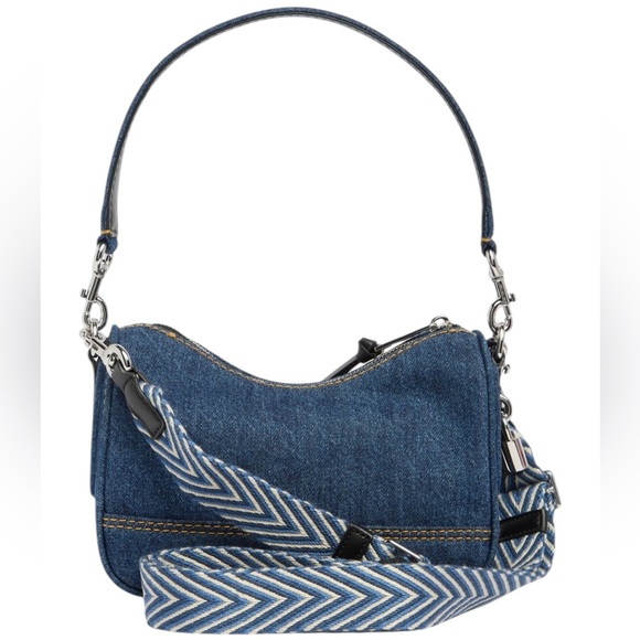 NWT Marc Jacobs Denim Drifter Convertible Shoulder Bag - Picture 4 of 8